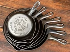 Griswold Cast Iron Matching Large Logo Skillet Set (3-9)