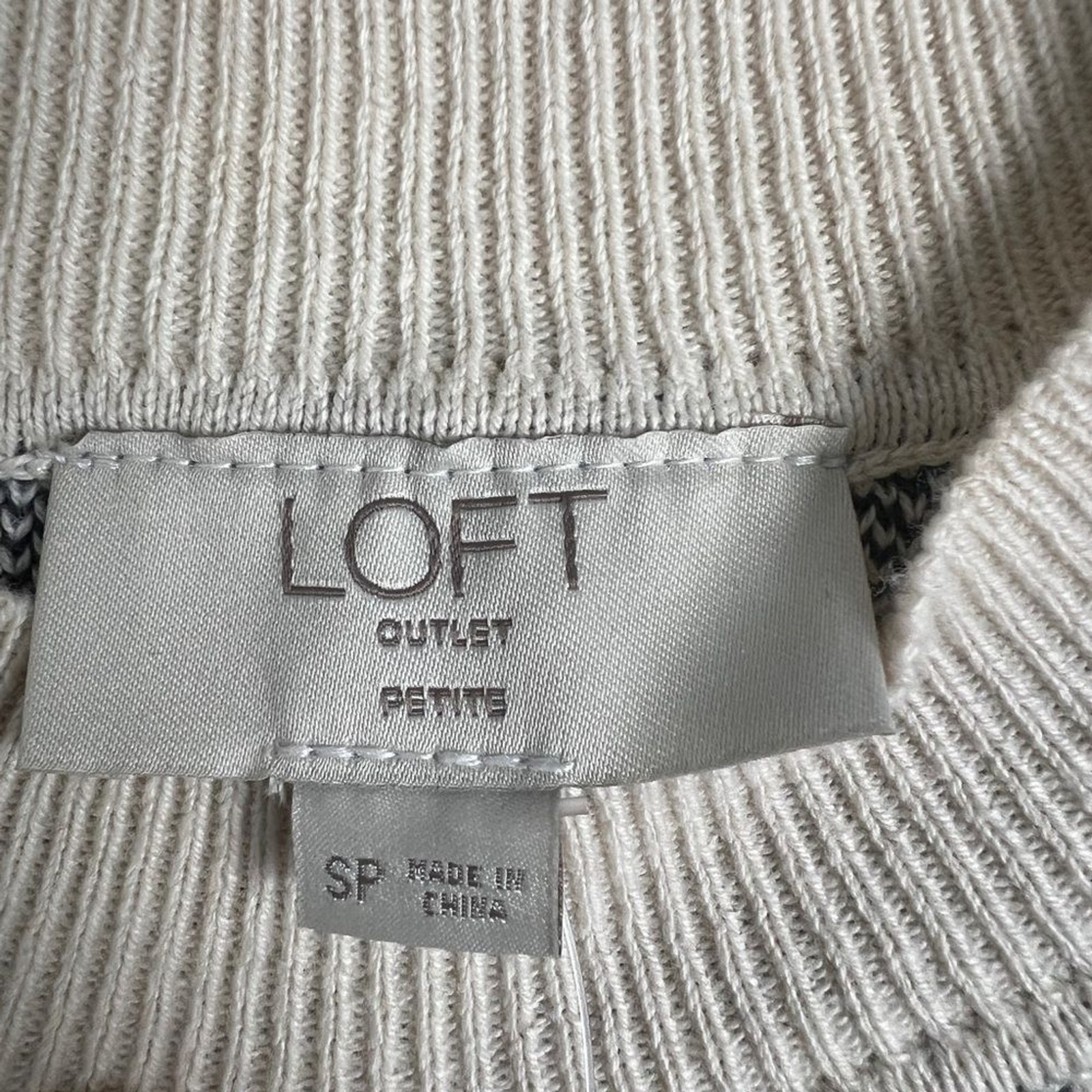 NEW LOFT SP Cream & Black Houndstooth Cotton Blend Crew Neck Sweater Vest - Thumbnail 5
