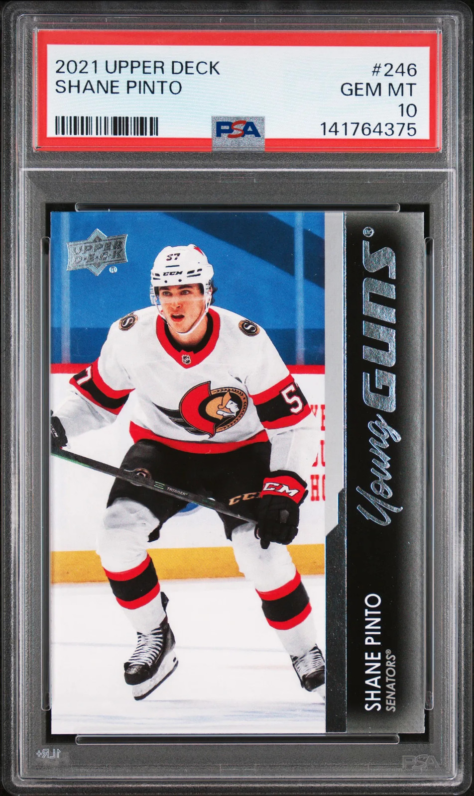 2021-2022 Upper Deck Shane Pinto #246 Young Guns Rookie PSA 10