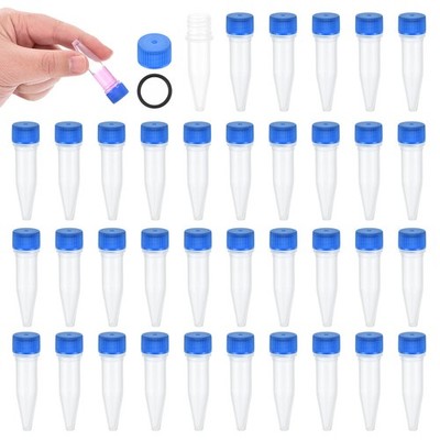 1.5mL Plastic Cryogenic Vial, 36Pcs Cryogenic Storage Tube Blue Clear