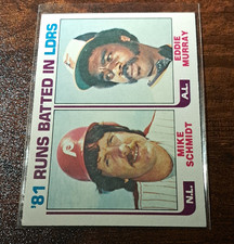 Topps 1982 Mike Schmidt Eddie Murray #163 League Leaders Baseball Card