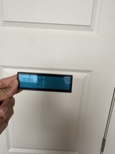 LED Name Tag Display USB-C App Control Programmable Blue Message Screen