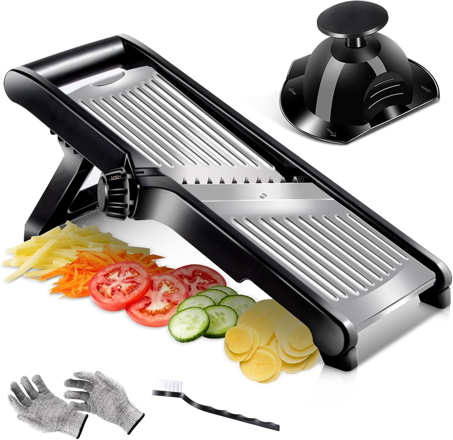 Adjustable Mandoline Food Slicer for Kitchen, Onion Potato Vegetable Cutter Set