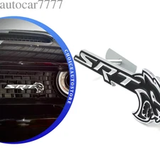 3D Metal Alloy Front Grille Emblem Badge For SRT HellCat Grille Chrome Black