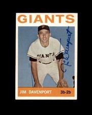 Jim Davenport Signed Authentic 1964 Topps San Francisco Giants Autograph