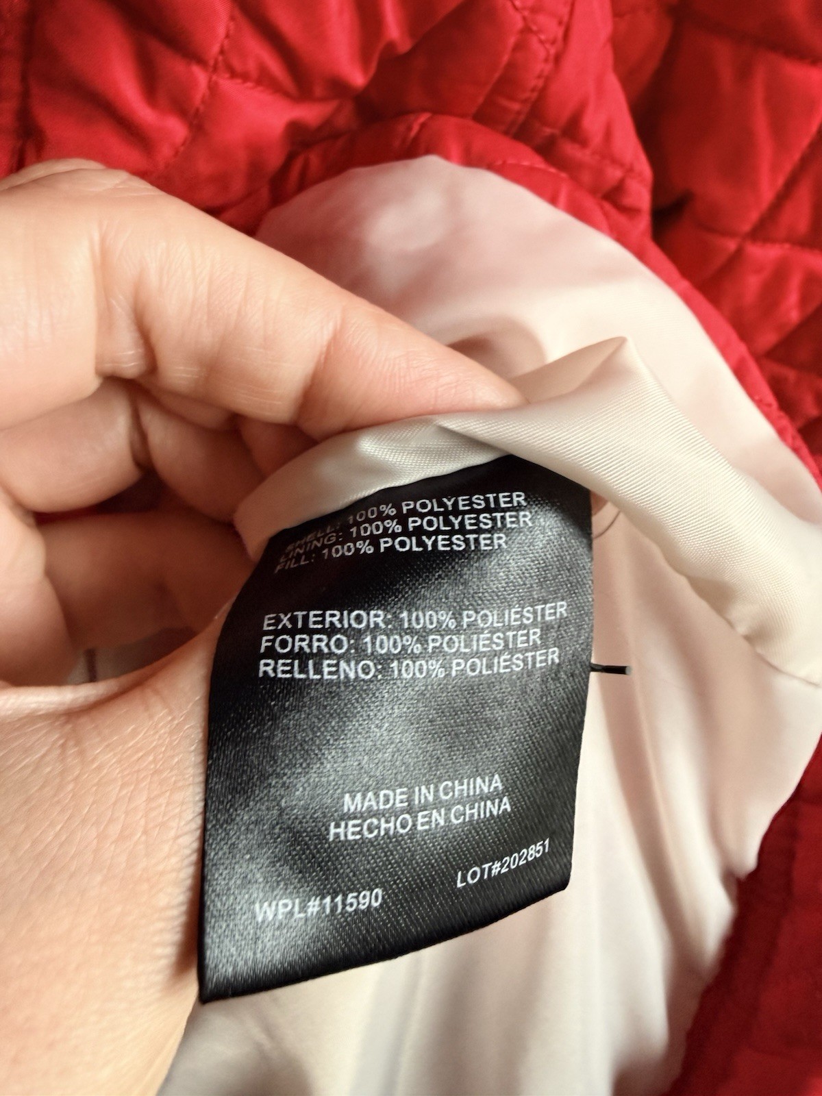 Weatherproof Red Quilted Collared Button Jacket w… - image 7