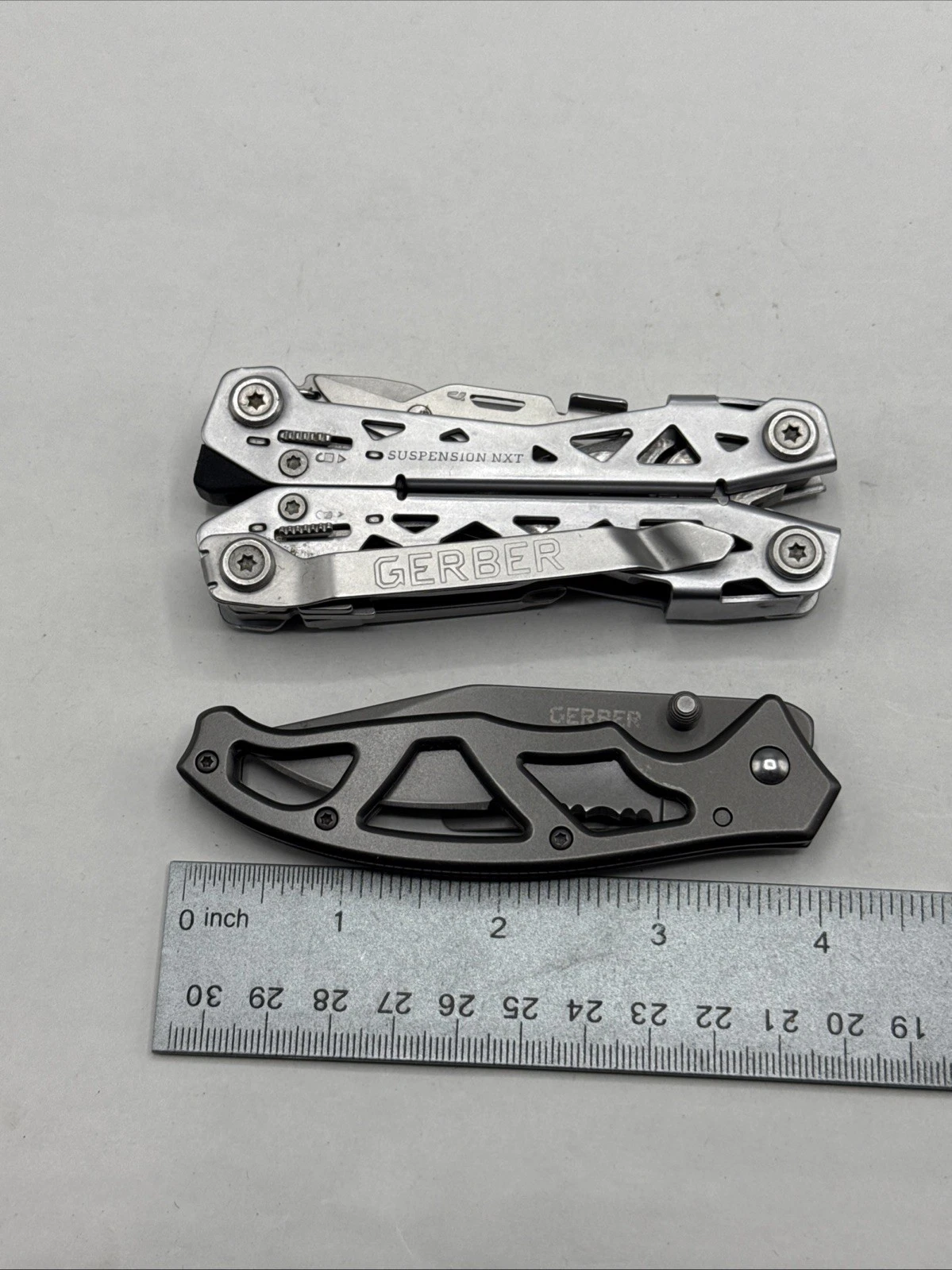Gerber Suspension NXT & Paraframe II Knife Combo - Silver & Ti Grey