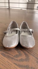 Nina Silver Mary Jane Kids Flats