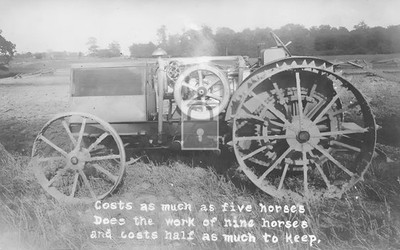 Steam Engine Tractor Farming Ad - Reprint
