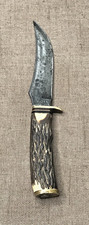 Vintage Schrade Made in USA 498 5" Fixed Blade Hunting Utility Knife