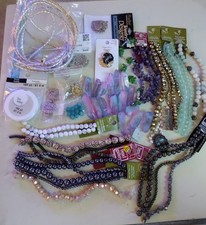 HUGE BEAD LOT Mixed Jewelry Making Craft Supplies Strands Findings