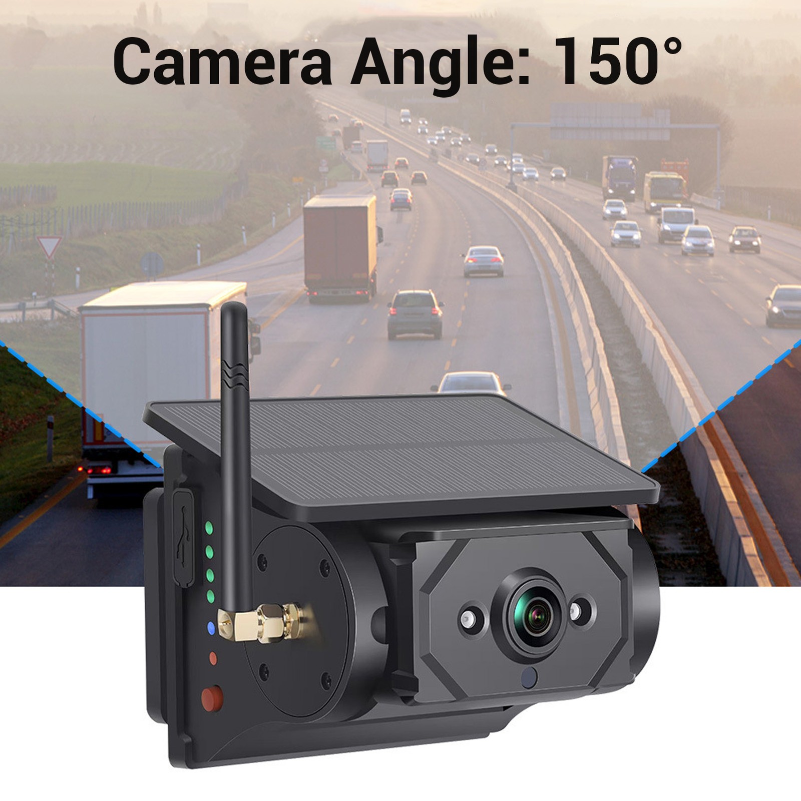 WiFi Magnetic Solar Wireless Backup Camera 1080P HD Rechargeable RV Reverse Came