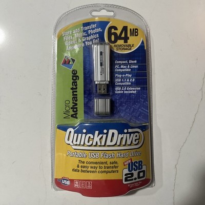QuickiDrive Micro Advantage 64MB USB 2.0 Flash Drive Portable Storage PC Mac
