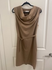 Kelvin Klein Midi Dress Size 10 Women's  Khaki Color