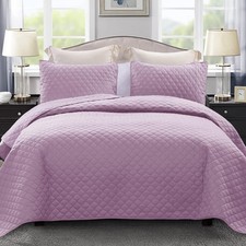 Reversible King Size Quilt Bedding Set with Pillow Shams, Lightweight Quilts ...