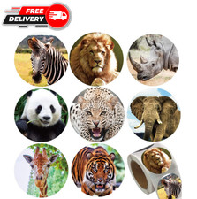 500 Pcs Zoo Animals Stickers for Kids Party Favors Gift Wrap 1.5 Inch Round