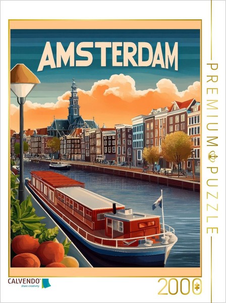 Calvendo Puzzle Amsterdam | 2000 Pieces, Finished Size 35.4 × 26.4 In (90 × 67 C-image