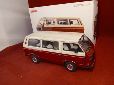 Schuco 1:18 1980 Volkswagen VW T3a T3 Vanagon Van Bus Red/white