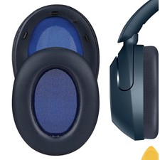 Geekria Protein Leather Ear Pads for SONY WH-XB910N Headphones Blue 