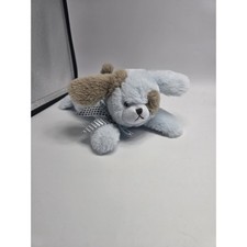 Bearington Baby Plush Lil Waggles Blue Cuddly Silky Dog Rattle 8