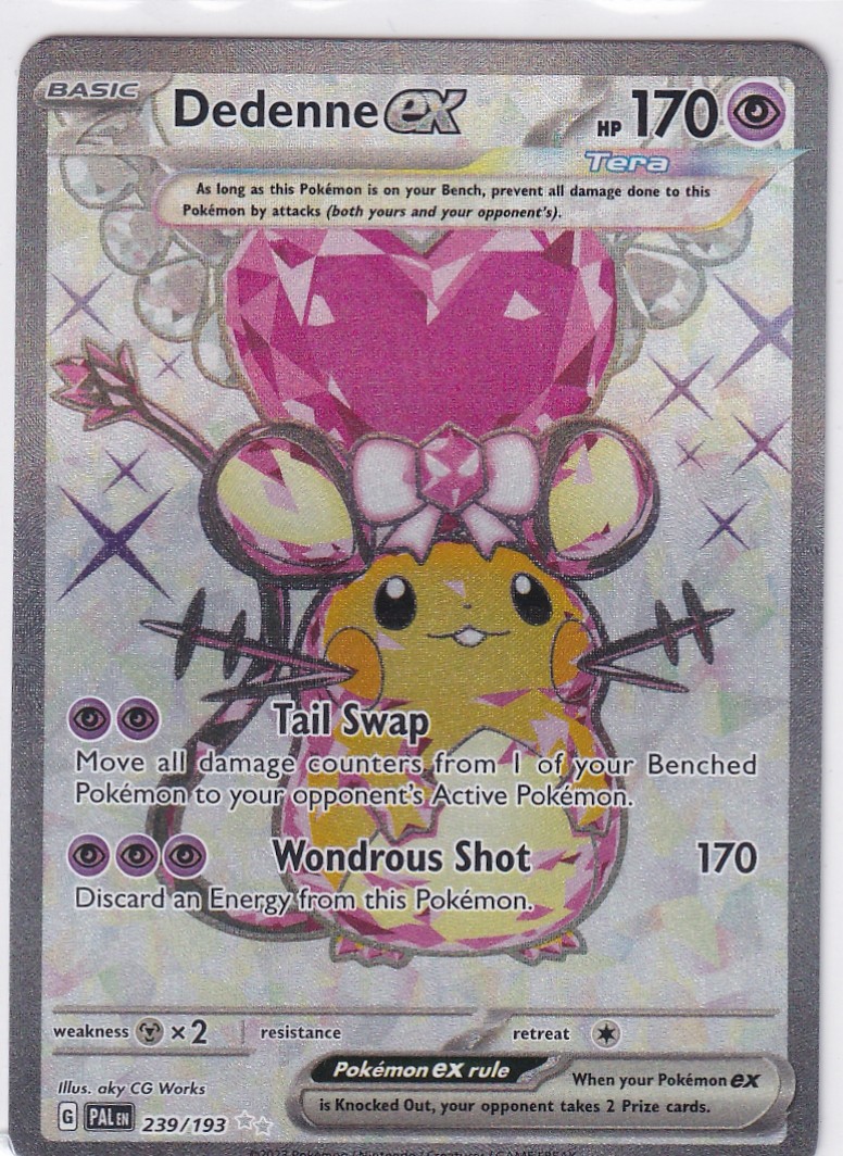Dedenne ex Ultra Rare Holo SV02: Paldea Evolved 239/193 NM