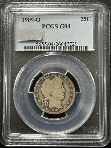 1909-O 25C PCGS G04 Barber Quarter - Very Original New Orleans Quarter