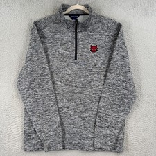 Arkansas State Red Wolves 1/4 Zip Pullover MENS Medium Sport-Tek Heather Gray