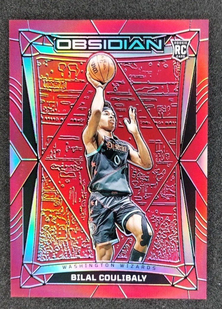 2023 Panini Obsidian (RC) Bilal Coulibaly electric etch red flood