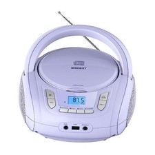 Radio CD Player with Bluetooth,FM Radio,USB MP3 Playback,AUX Purple