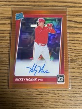 2021 Donruss Optic Mickey Moniak Rated Rookie Orange Auto 17/75 ON Card
