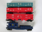Lionel HO, Alaska Hopper, Michigan Central Blue & Red Gondolas, C&O Work Caboose — photo 1