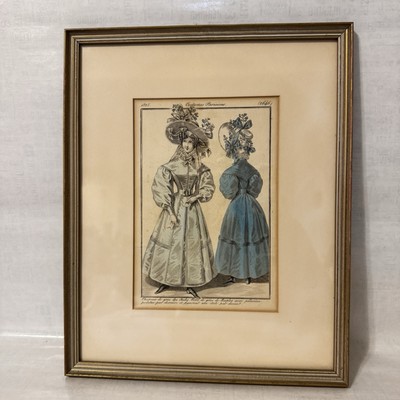 Antique French Fashion Print 1828 PARIS Journal des Dames et des Modes 2646