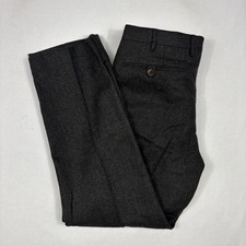 Rota Pantaloni Dress Pants Mens 34x30 50 Gray Herringbone Wool Cashmere Italy