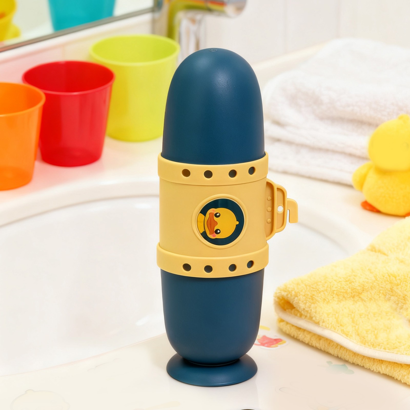 Portable Cartoon Toothbrush Cup Durable Large Capacity For Travel Excellent