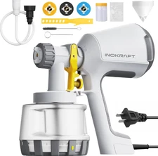 InoKraft Paint Sprayer, 600w HVLP Sprayer Includes 3 Patterns & Whole Cleaning k