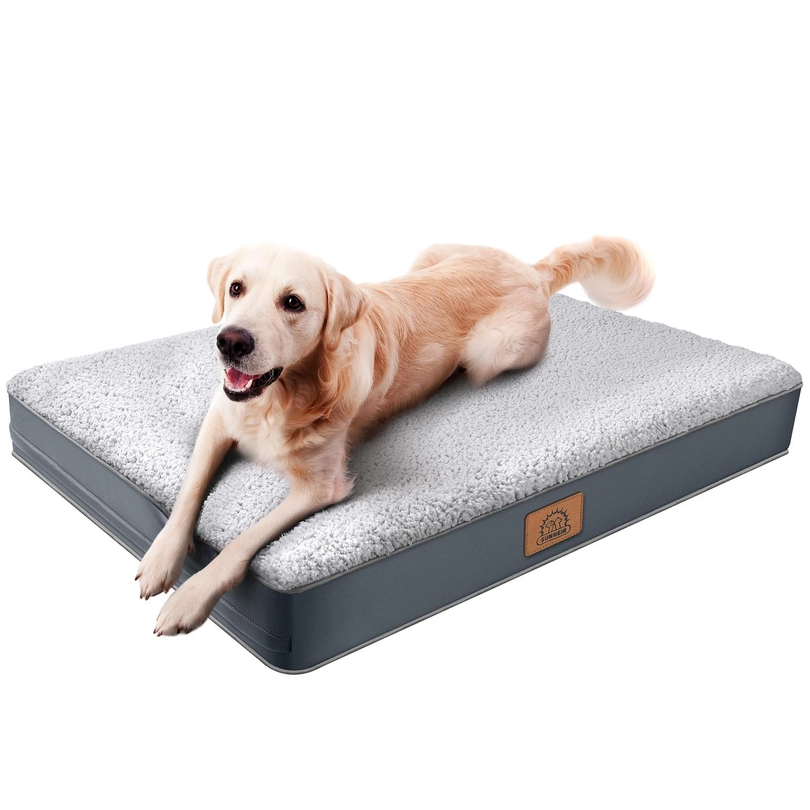 Extra Large Orthopedic Dog Bed for Big Dogs - XL Waterproof Dog Bed with Remo...
