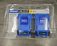 Kobalt (#1361782) 24V 4.0Ah Lithium Ion Battery - 2 Pack BRAND NEW SEALED!