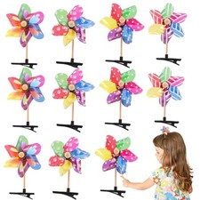 72 pcs Windmill Metal No-Slip Summer Hairpins - Fancy Dress Hair Clips with M...