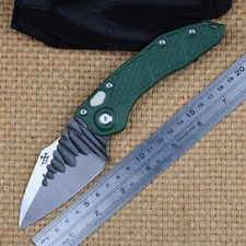Green Glass Fiber Handle  Axis Lock Tactical Survival Pocket Knife Folding New