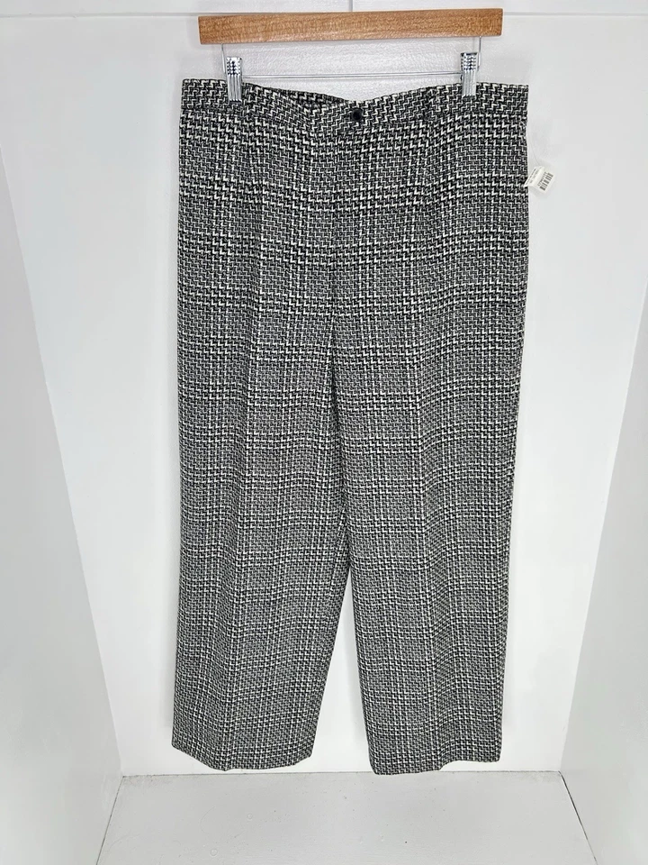 Talbots NWT Tweed Wool Wide Leg Trouser Pants Size 16 High Waisted Lined 33x31 - Image 2 of 4