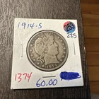 1914-S Barber Half Dollar