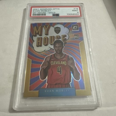 2021-22 Panini Donruss Optic My House Evan Mobley #18 Gold Prizm /10 (RC)