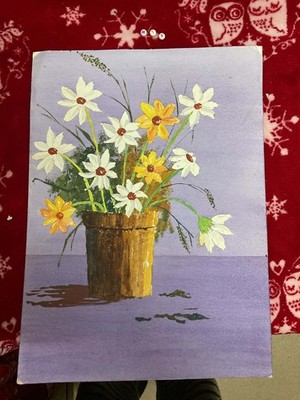Schönes Original Gänseblümchen Blumen Kunst Gemälde