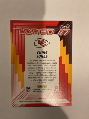 Chris Jones #ZON-CJS Panini Score 2025 - Zoned In Relic (Mem