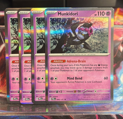 [4x Playset] Munkidori 044/131 Sv: Prismatic Evolutions Pokemon TCG HOLO