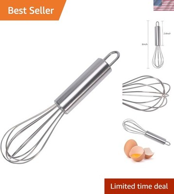 stainless steel small whisk for cheese, coffee, eggs, very handy 6 inches