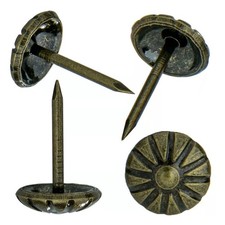 Homdire Upholstery Tacks for Decorative, 11 x 17 millimeters, Antique Brass 