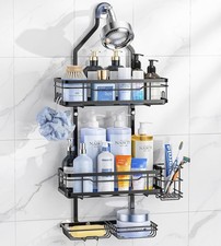 Shower Caddy Organizer Hanging Adjustable Stainless Steel No Drilling Non-Slip