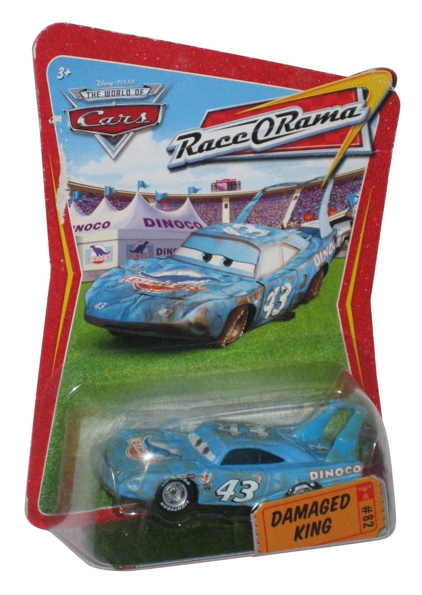 Disney Pixar Cars Damaged King Race O Rama #82 Mattel M5441 for