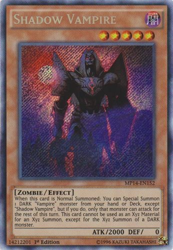 Shadow Vampire - MP14-EN152 - Secret Rare - 1st Edition x1 - Lightly Played
